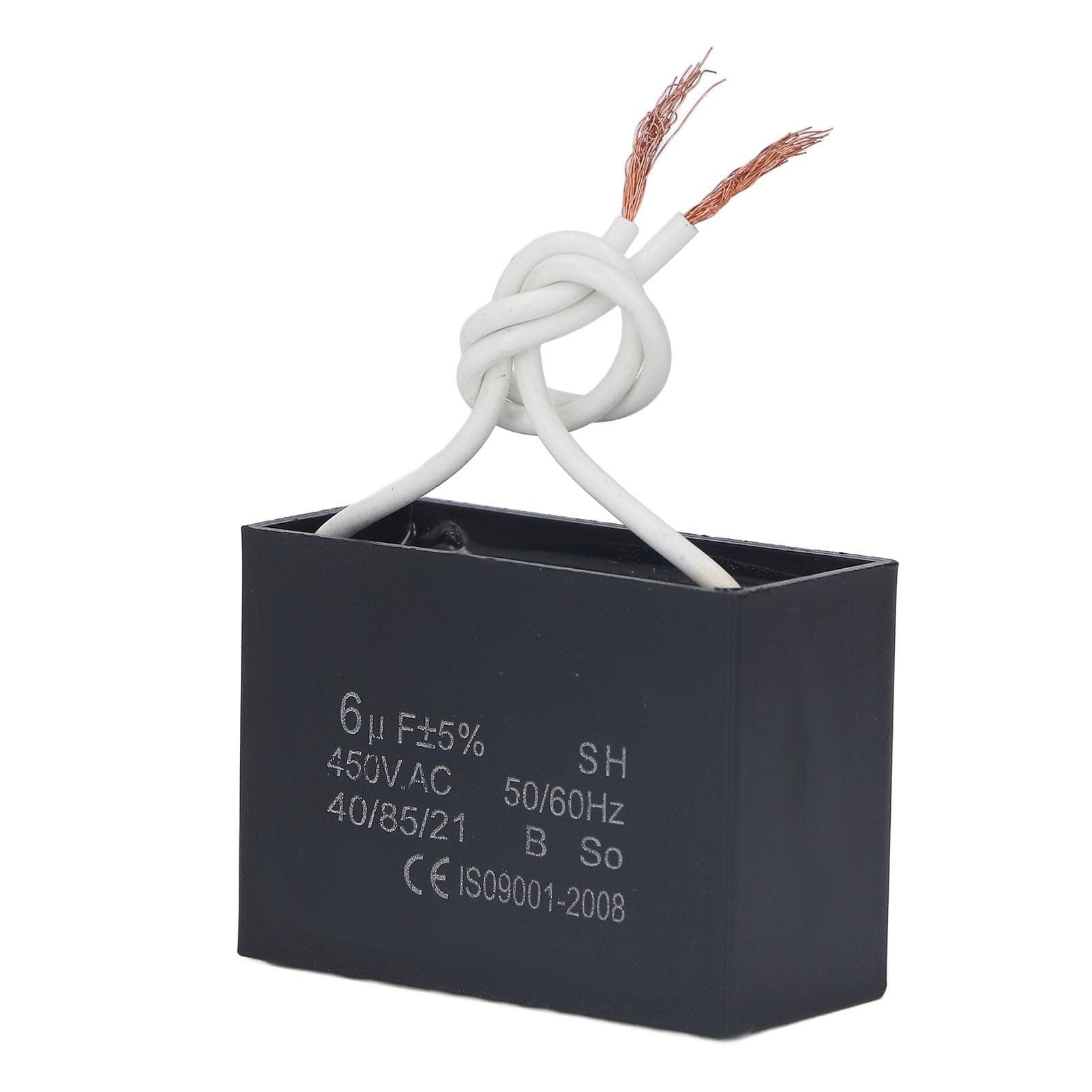 Start Capacitor 450V AC 6microfarad 5060Hz Motor Run Accessory Part for Fan Pump Generator