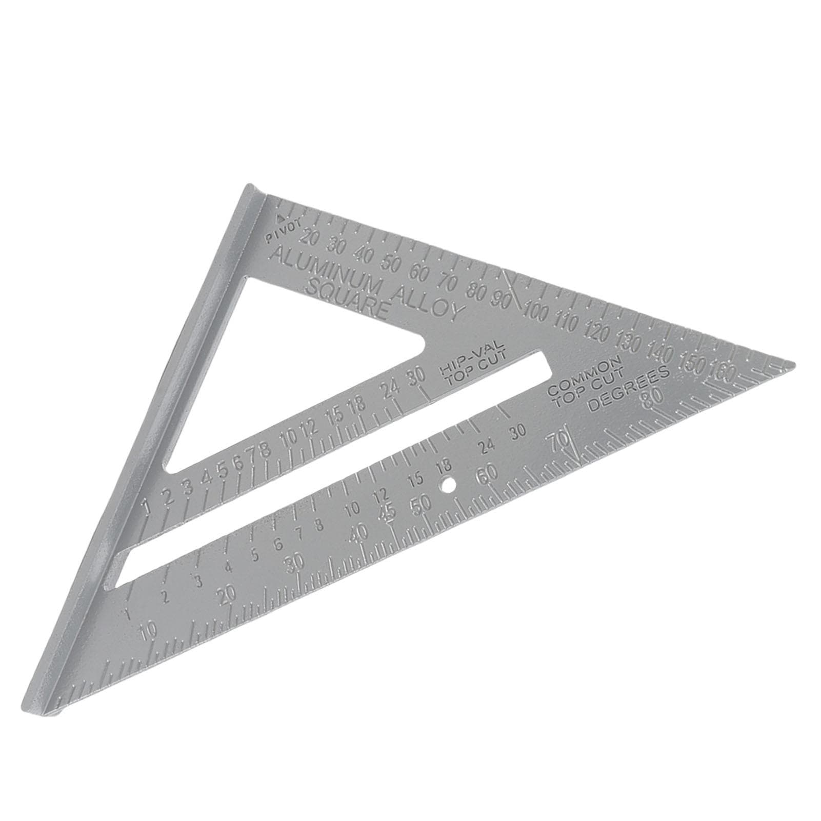 Rafter Square 7in Aluminum Alloy Metric Imperial Multifunctional Triangle Carpenter Square for
