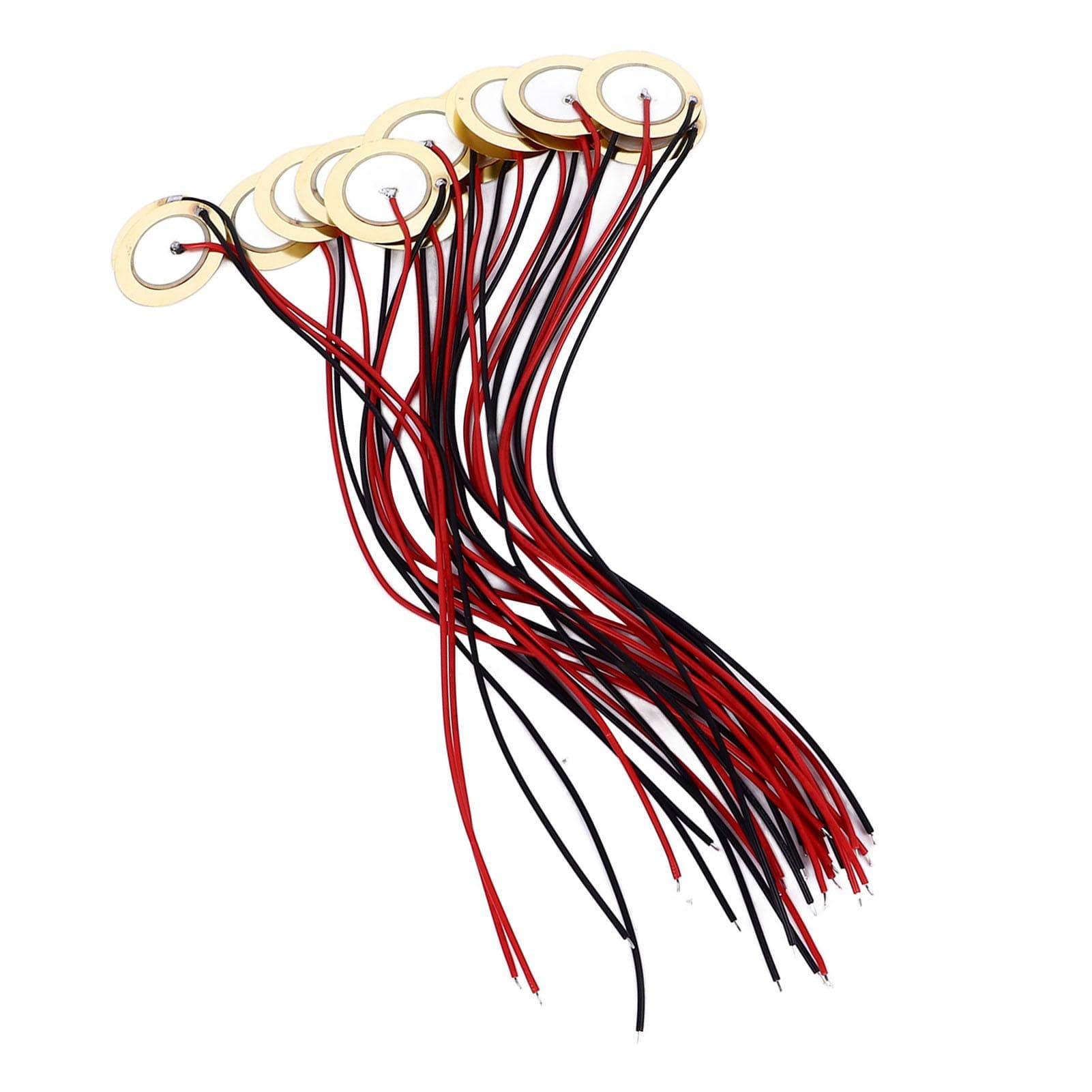 15PCS 35mm Piezo Discs with 25cm Wire Piezoelectric Pickup Patches for Acoustic Electric Guitar
