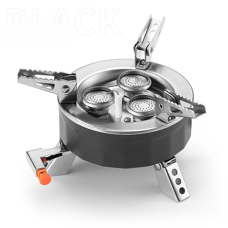 Lan Huo Copper Core Three-star Stove Camping Stove Portable Folding Windproof Stove Picnic Equipment Three-core Stove Cassette Stove 6800