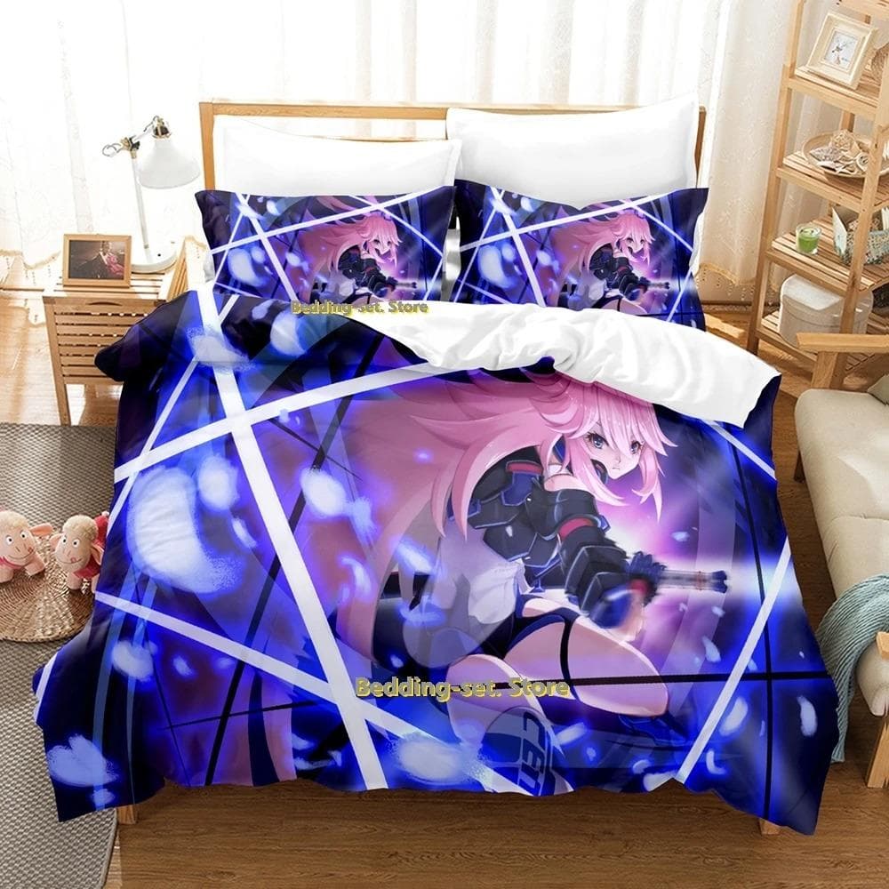 Benghuai Xueyuan Bedding Set Single Twin Full Queen King Size Bed Set Adult Kid Bedroom Duvetcover Sets 3D Anime Bed Sheet Set 70x133cm 2pcs