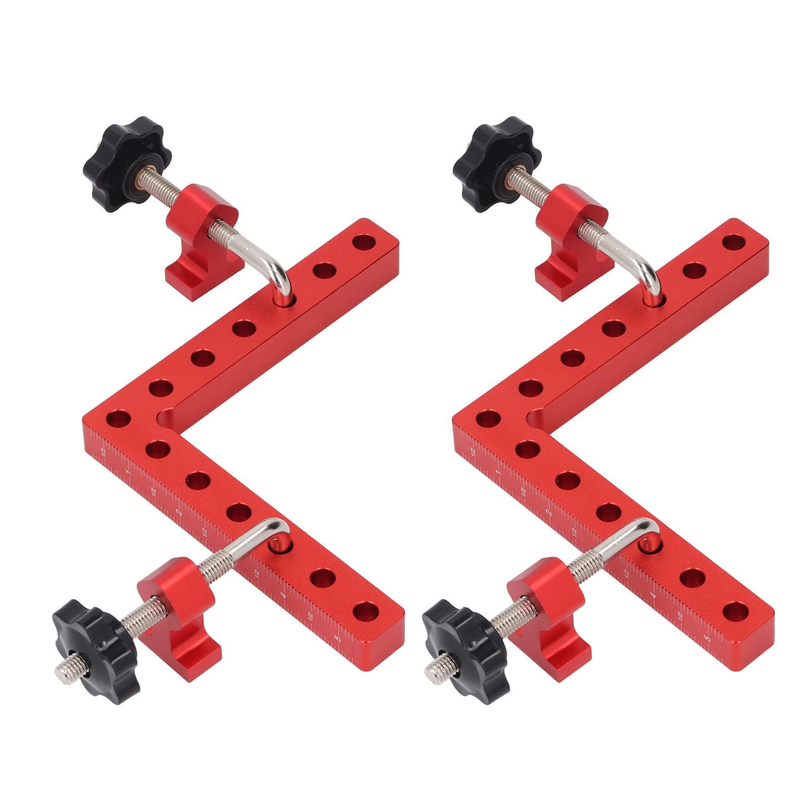 2 Sets 90 Degree Positioning Square Aluminium Alloy Metric Imperial Scale Right Angle Corner Clamp