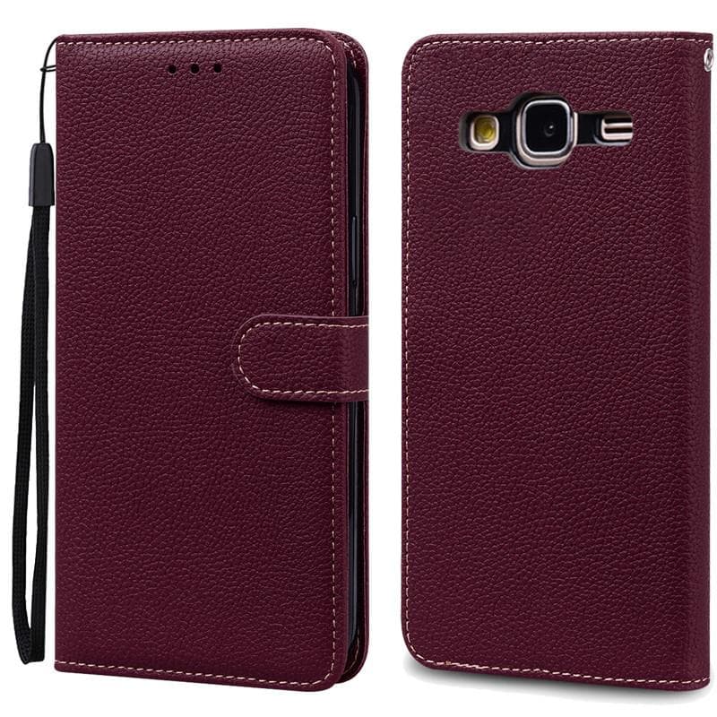 For Samsung Galaxy J3 2016 Case Flip Leather Cover For Samsung J3 2016 Case Wallet Phone Case For Samsung Galaxy J3 6 2016 J320F For Samsung J3 2016 wine red