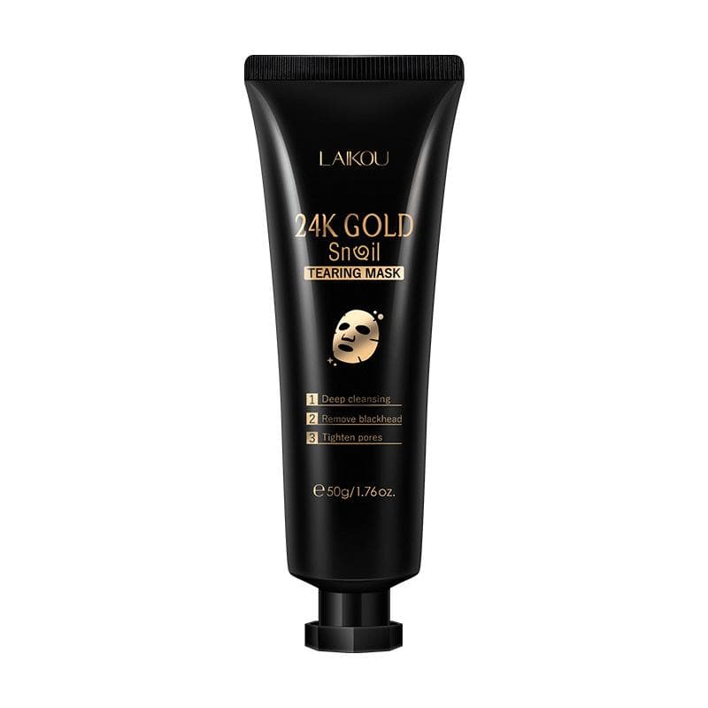 LAIKOU 24K Gold Snail Collagen Peeling Mask Face Skincare Dark Spots Remove Blackhead Anti-aging Facial Peel Off Skin Care 1PCS
