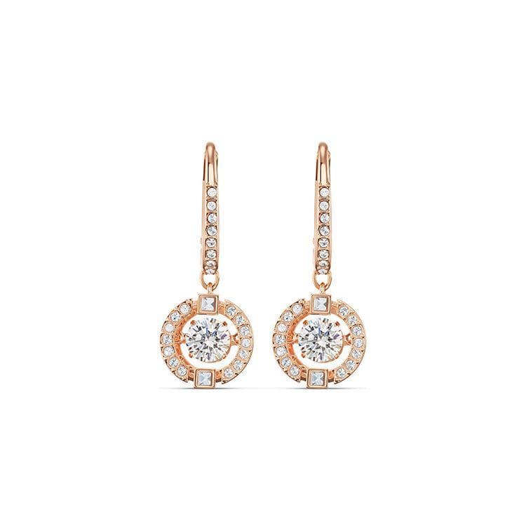 Swarovski Una Beating Heart Rose Gold Plated Earrings Women earrings 5504753 Box (Random Color)