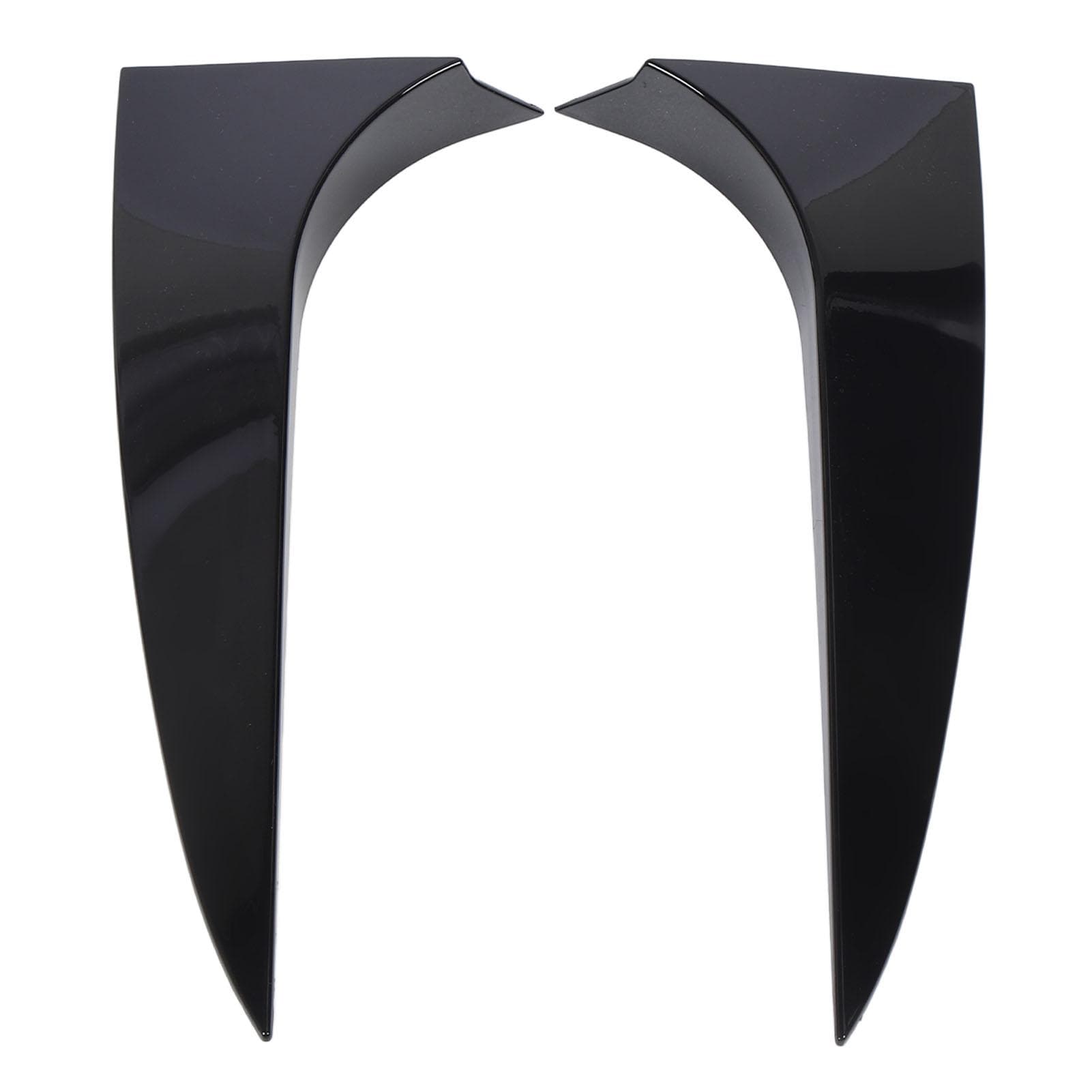2PCS Rear Window Side Spoiler Left Right Glossy Black Rear Window Spoiler Side Wing Trim Cover for