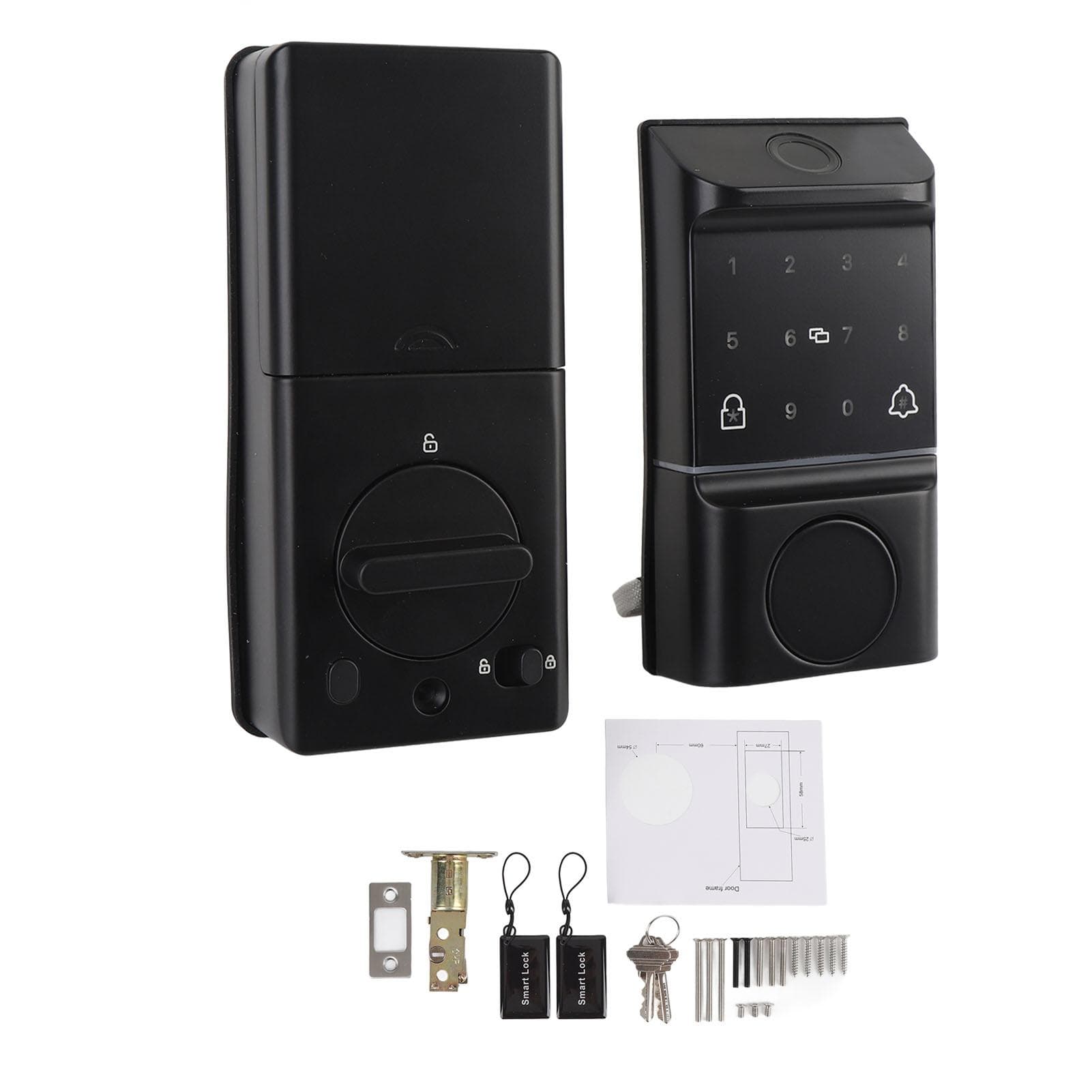 Smart Fingerprint Door Lock Semiconductor Recognition Virtual Password 5 Unlocking Way Easy to