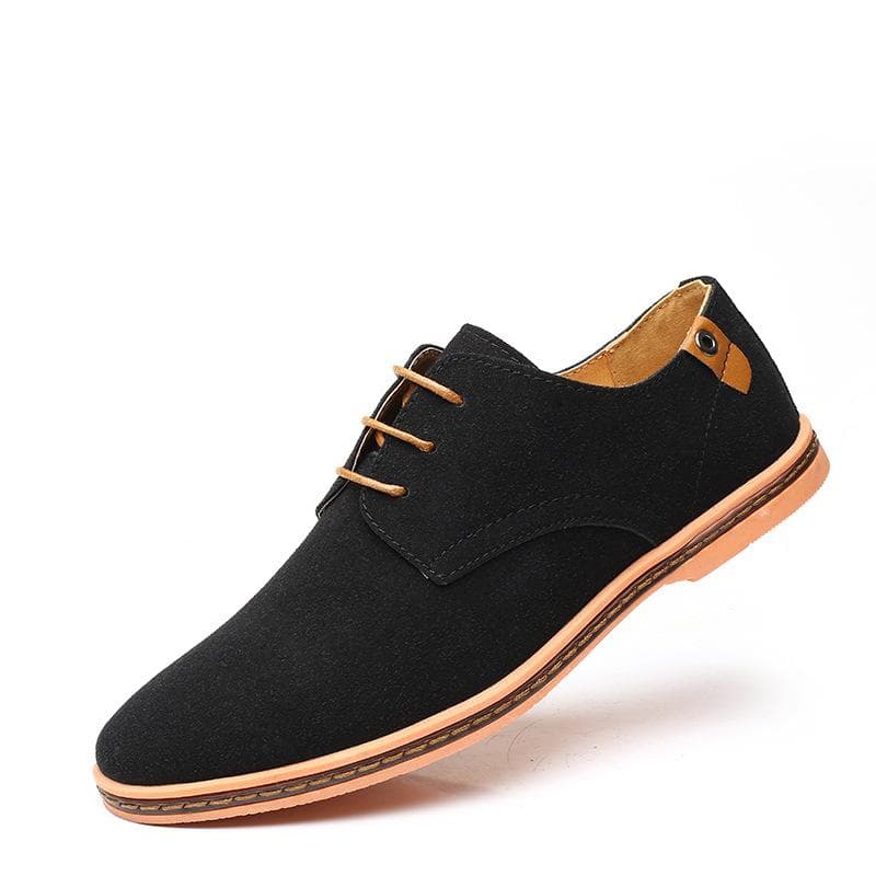 2025 Fashion Men's Casual Shoes Large Business Leather Shoes 40 black