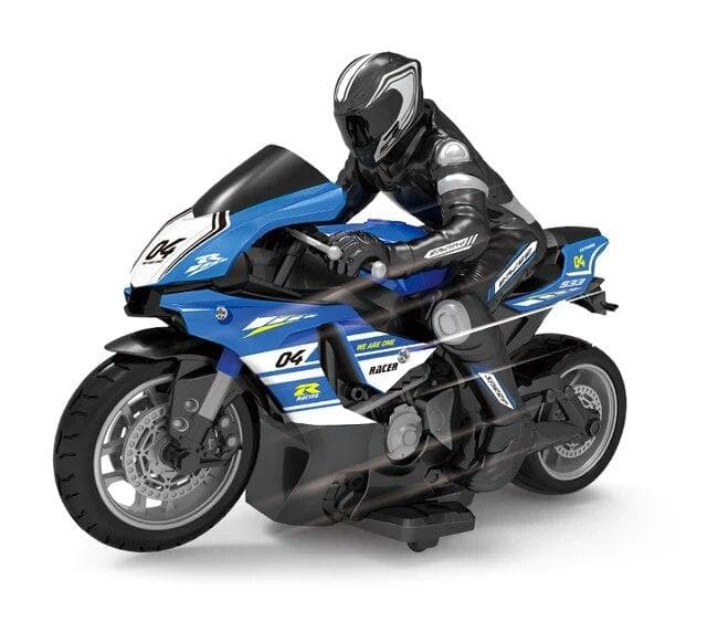 High Speed Racing Motorcycle 1:10 Scale Ducati 4 Channels Remote Control Distance 35 Meters Electric Off-Road Model Toys for Boy blue