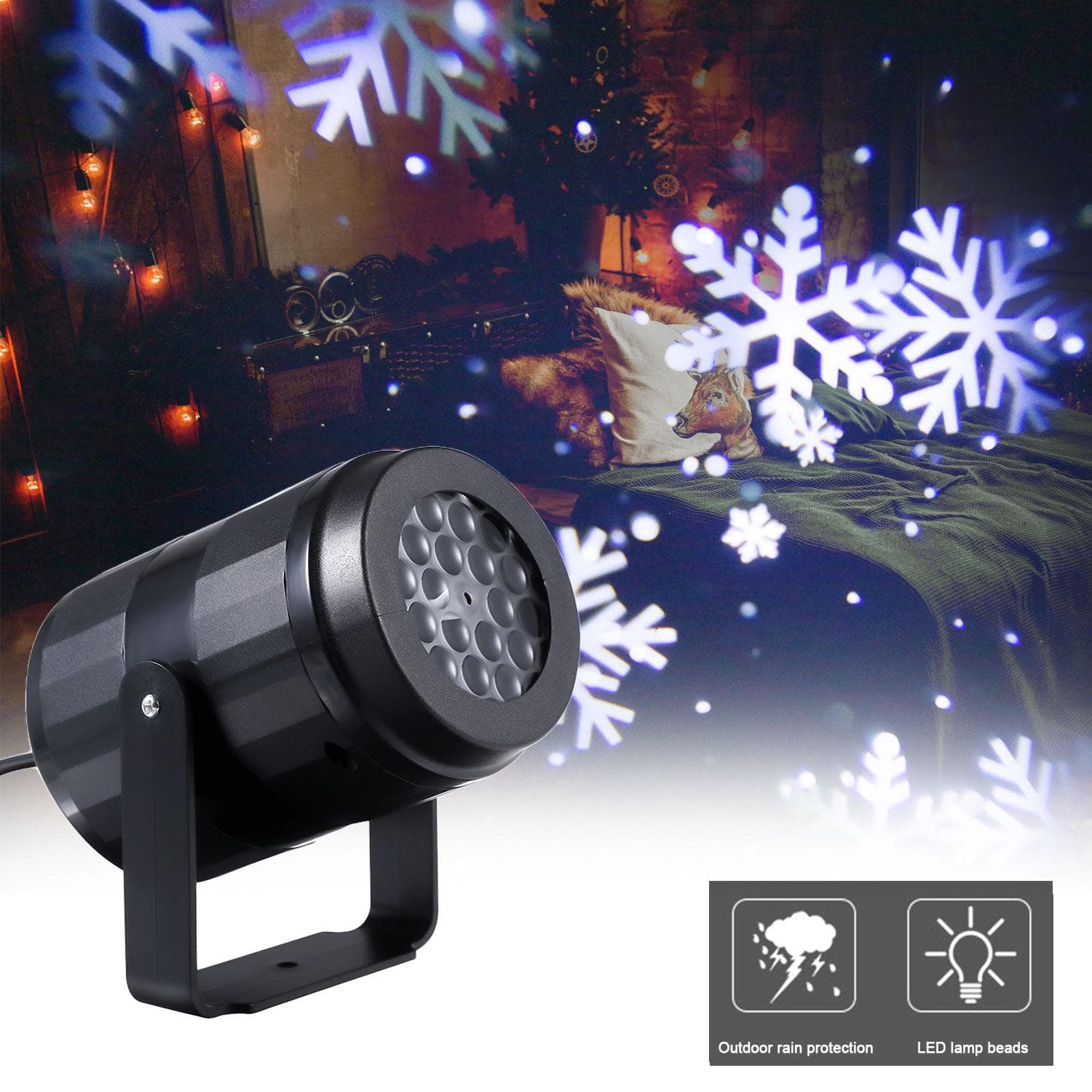 Moving Led Light Projector Landscape Lamp Christmas Decoration Outdoor US Plug