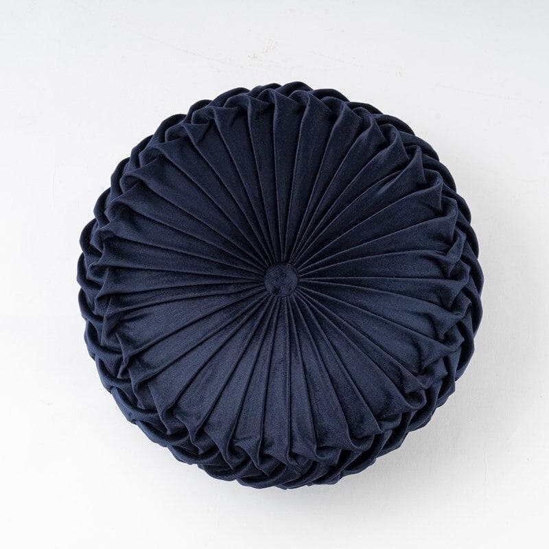 Pumpkin Velvet Pillow Cushion Creative Sofa Pillows Floor Cushion Cover Solid Color Luxury Home Hotel Pillows Dark blue