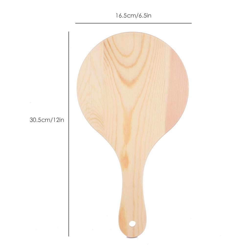 Wooden Hand Mirror Women Makeup Mirrors Vintage Portable Hanging Handle Mirrors