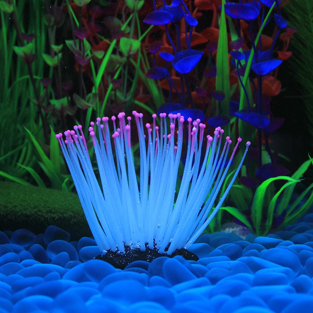 Artificial Silicone Sea Anemone with Glowing Effect for Fish Tank Aquarium Ornament Decoration