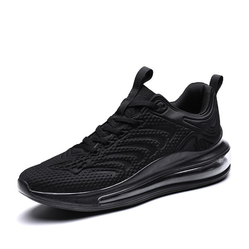 Men's Shoes Spring and Autumn  Trend Men's Sports Shoes Flying Weaving Casual New Air Cushion Tide Shoes 45 black
