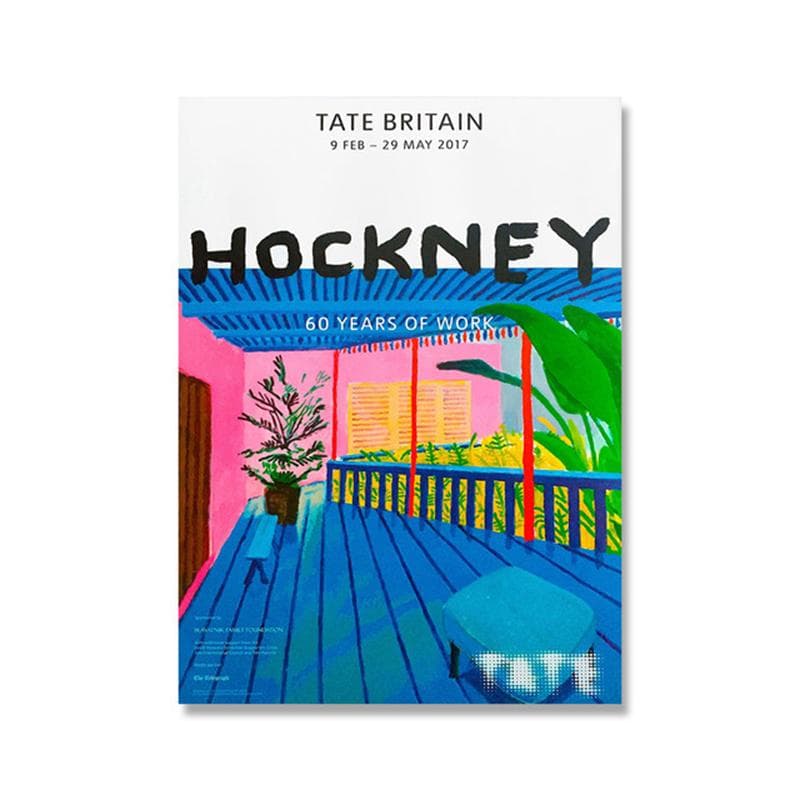 Vintage David Hockney Canvas Painting Nordic Exhibition Posters and Prints Wall Pictures for Living Room Wall Decoration Cuadros 50x80 No Frame