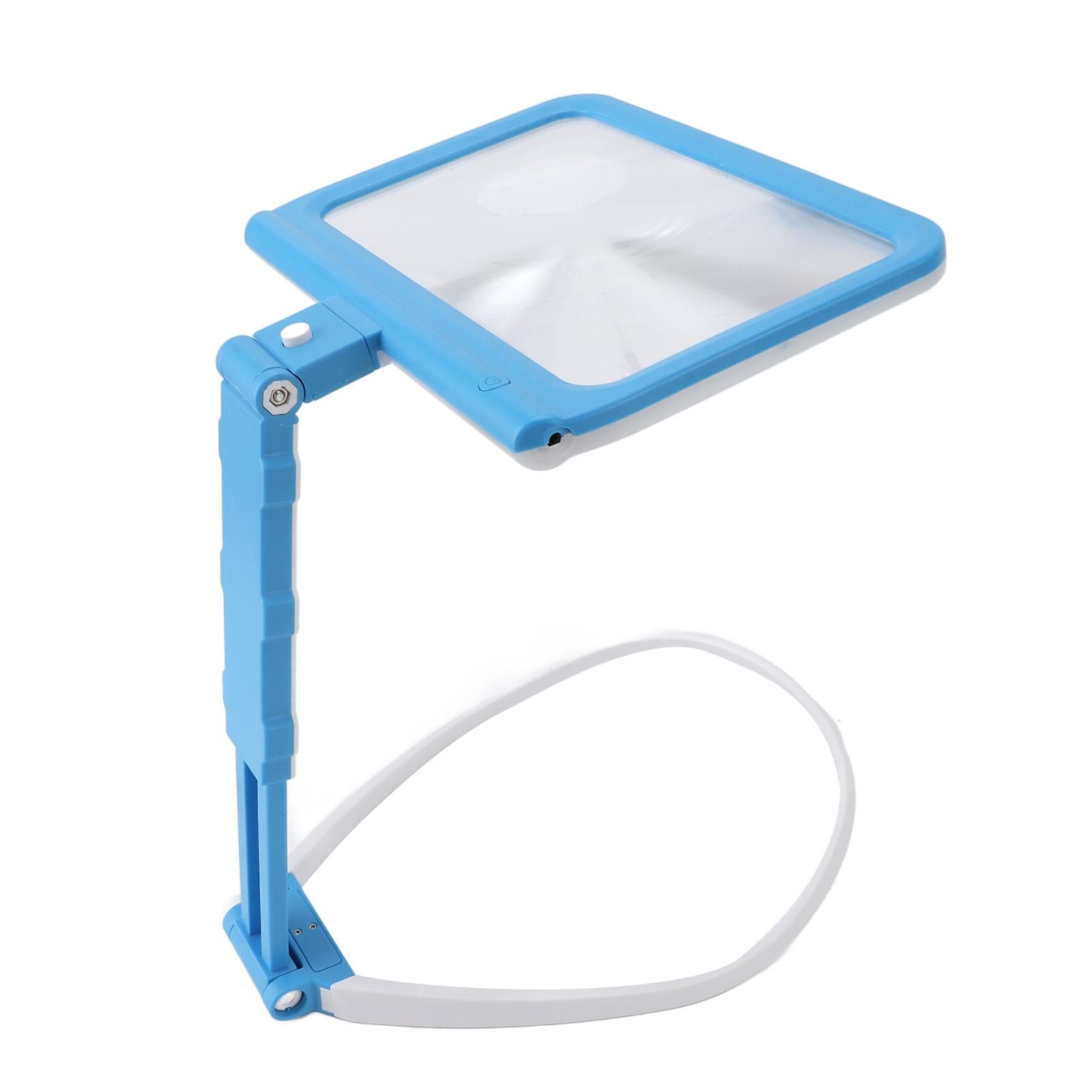 Neck Hanging Magnifying Glass Detachable 5X Magnification Hands Librate Magnifying Glass with 48 blue