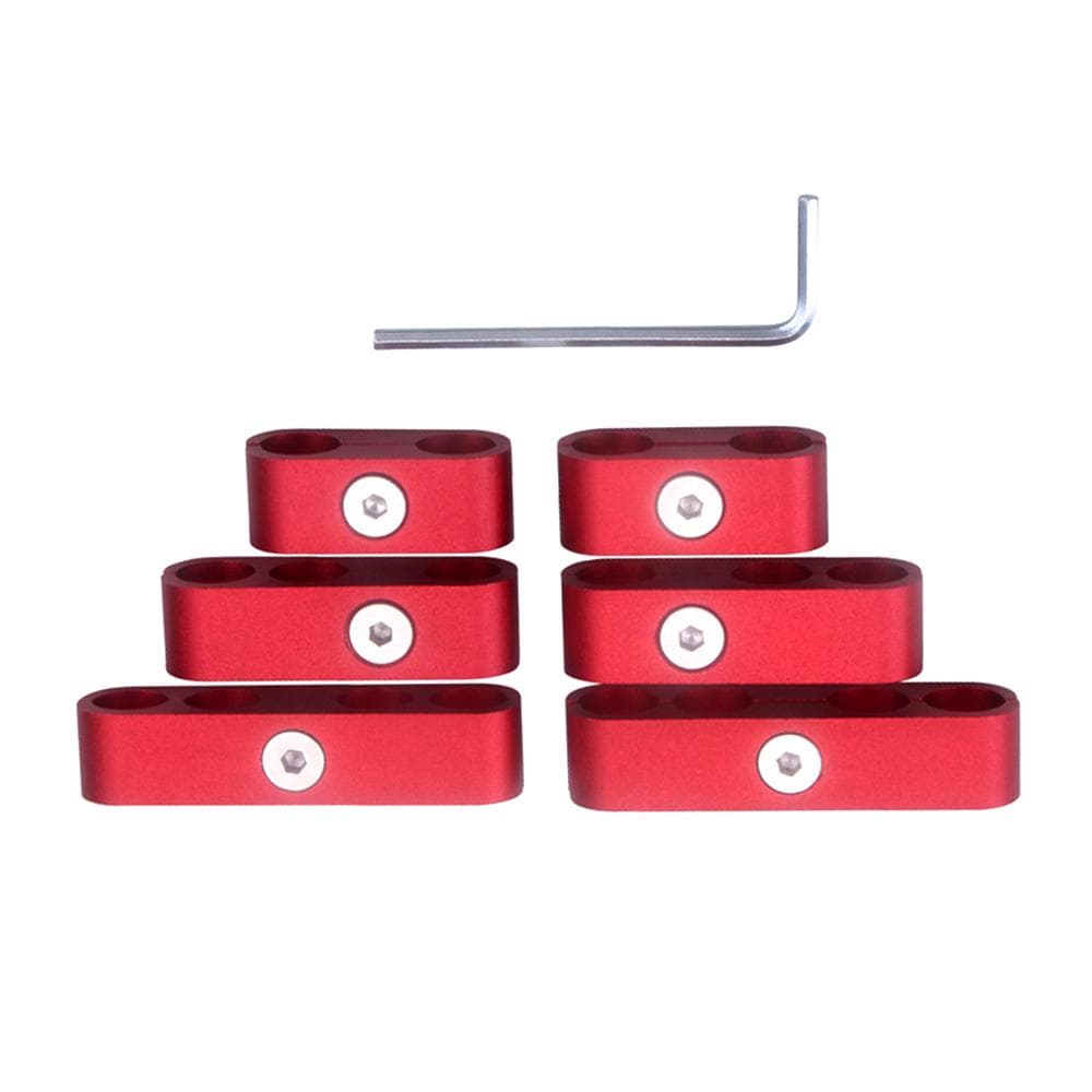 SBC 350 Spark Plug Wire Separators Dividers Looms CNC Premium Quality Aluminum Alloy Suits 7mm 8mm red