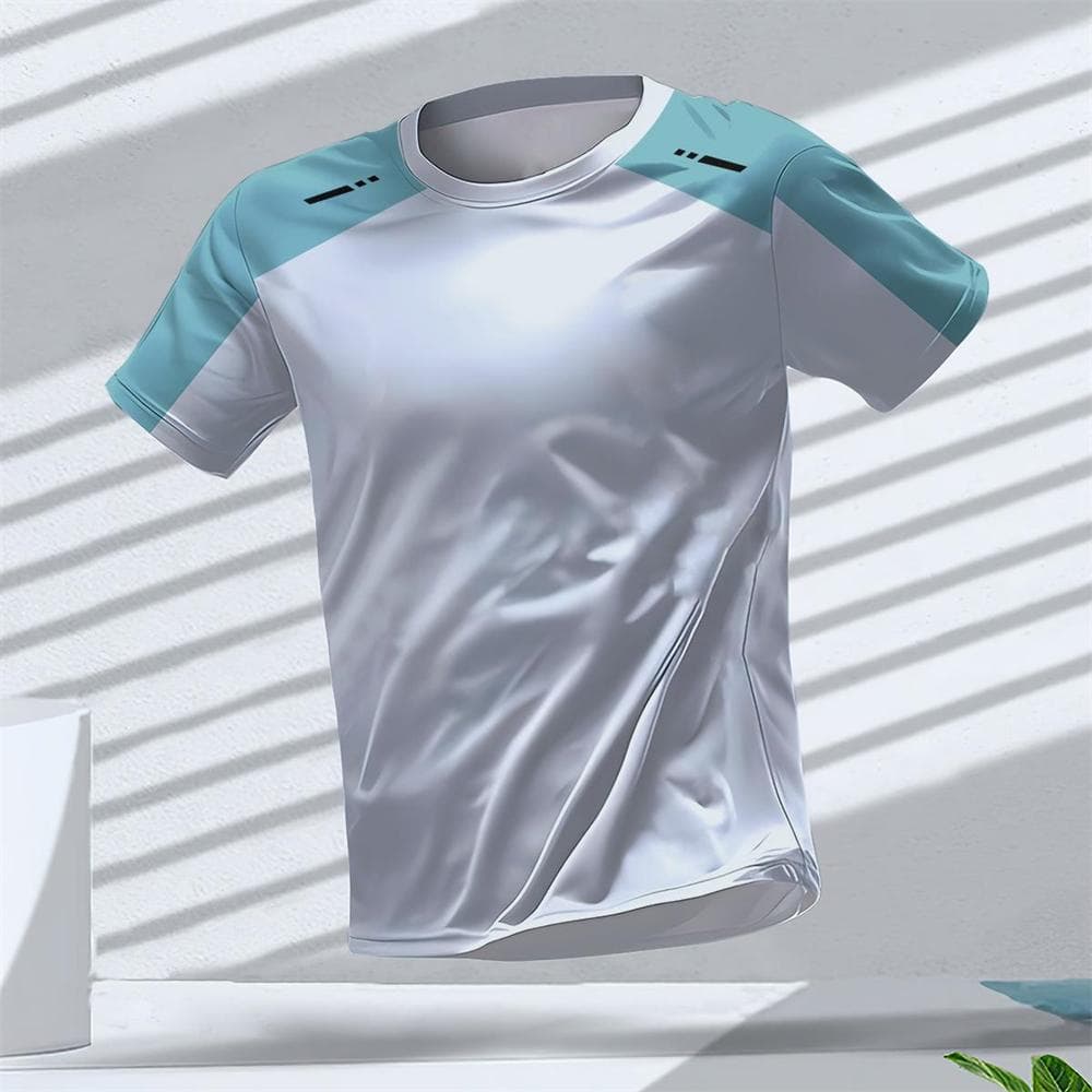 Gym Summer Quick Dry Breathable Men's T Shirt Outdoor Run Fitness Sports Short Sleeve Casual O-Neck Men Gym Sportswear T-Shirt XXL