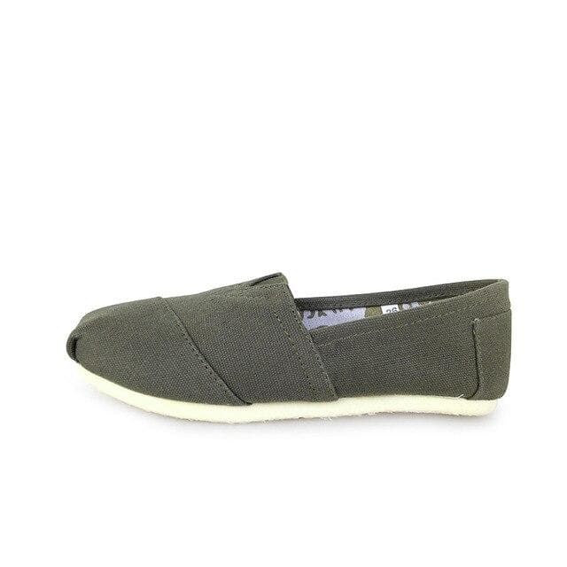 Unisex Classic Comfortable Canvas Shoes Spring and Summer High Quality Casual Breathable Flat Shoes Men's Canvas Shoes 42 army green