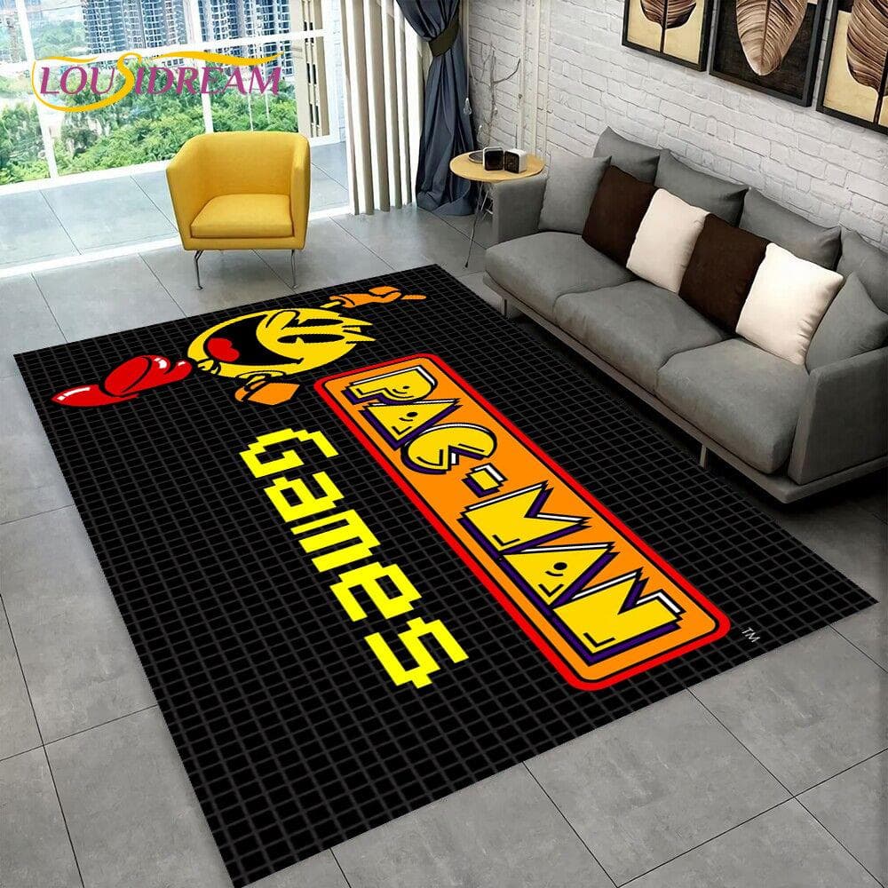 Pacman Retro Classics Game Gamer Area Rug,Carpet Rug for Home Living Room Children Bedroom Sofa Doormat Decor,Non-slip Floor Mat 60cm x 90cm