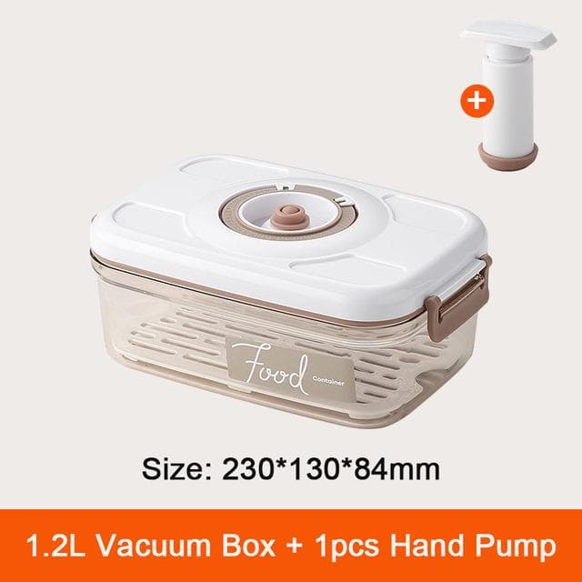 Vacuum sealed canister household fresh-keeping box refrigerator food storage containers drainable kitchen organizers fruit tank
