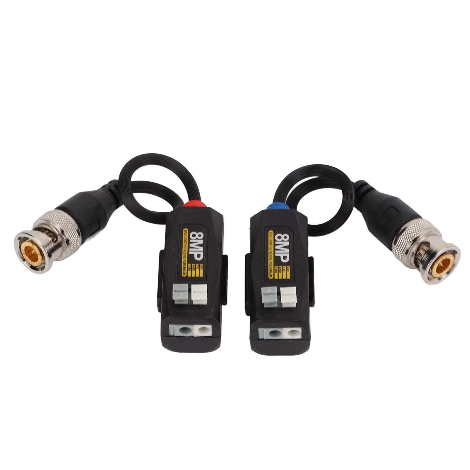 1 Pair 4K 8MP HD Video Balun 1080P Lightning Protection Passive Video Balun Transceiver for AHD CVI