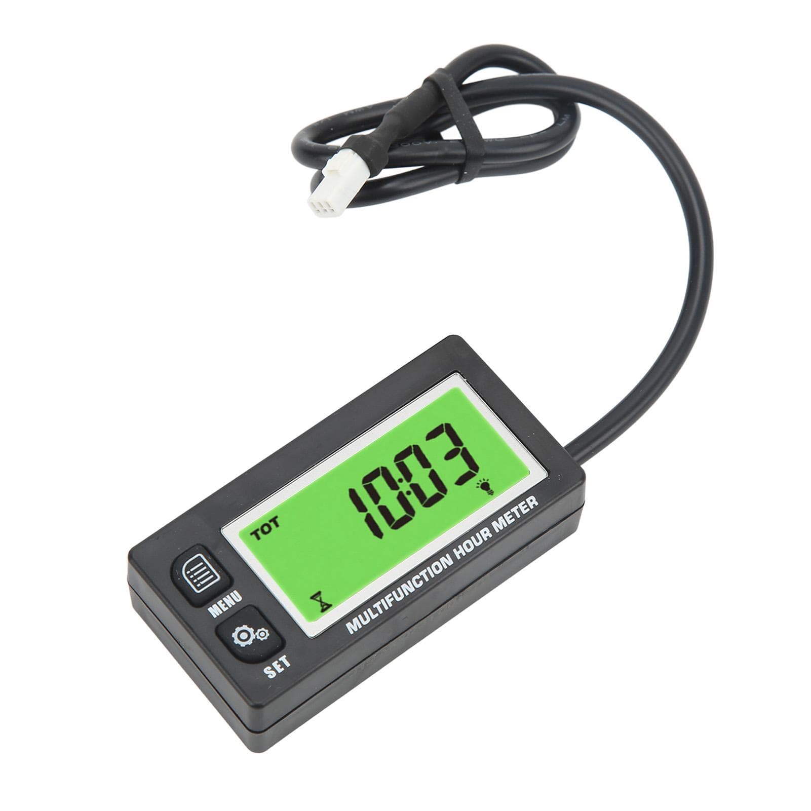 0?25000RPM Digital Tachometer 0?999999H Hour Meter LCD Display IP65 Waterproof Universal for
