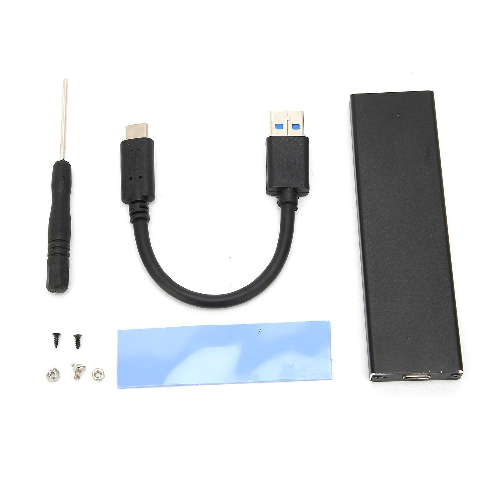 Hard Drive Enclosure USB3.1 to NVME Black 104x30x9mm Aluminum Alloy TypeC Case RTL9210 (Not Inclube