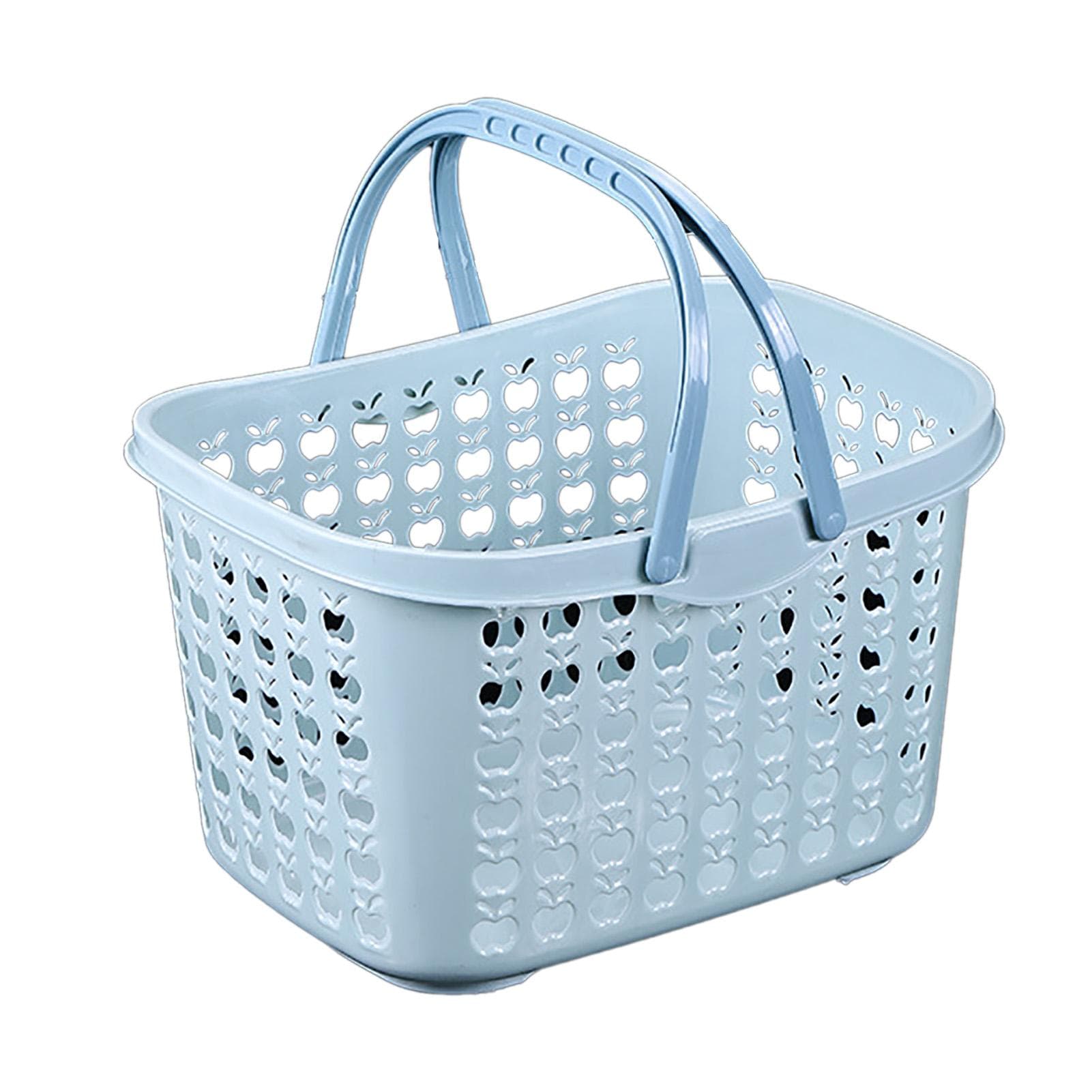 Plastic Hand Basket Large Capacity Stable Support Portable Picnic Basket Beer Basket for Outdoor