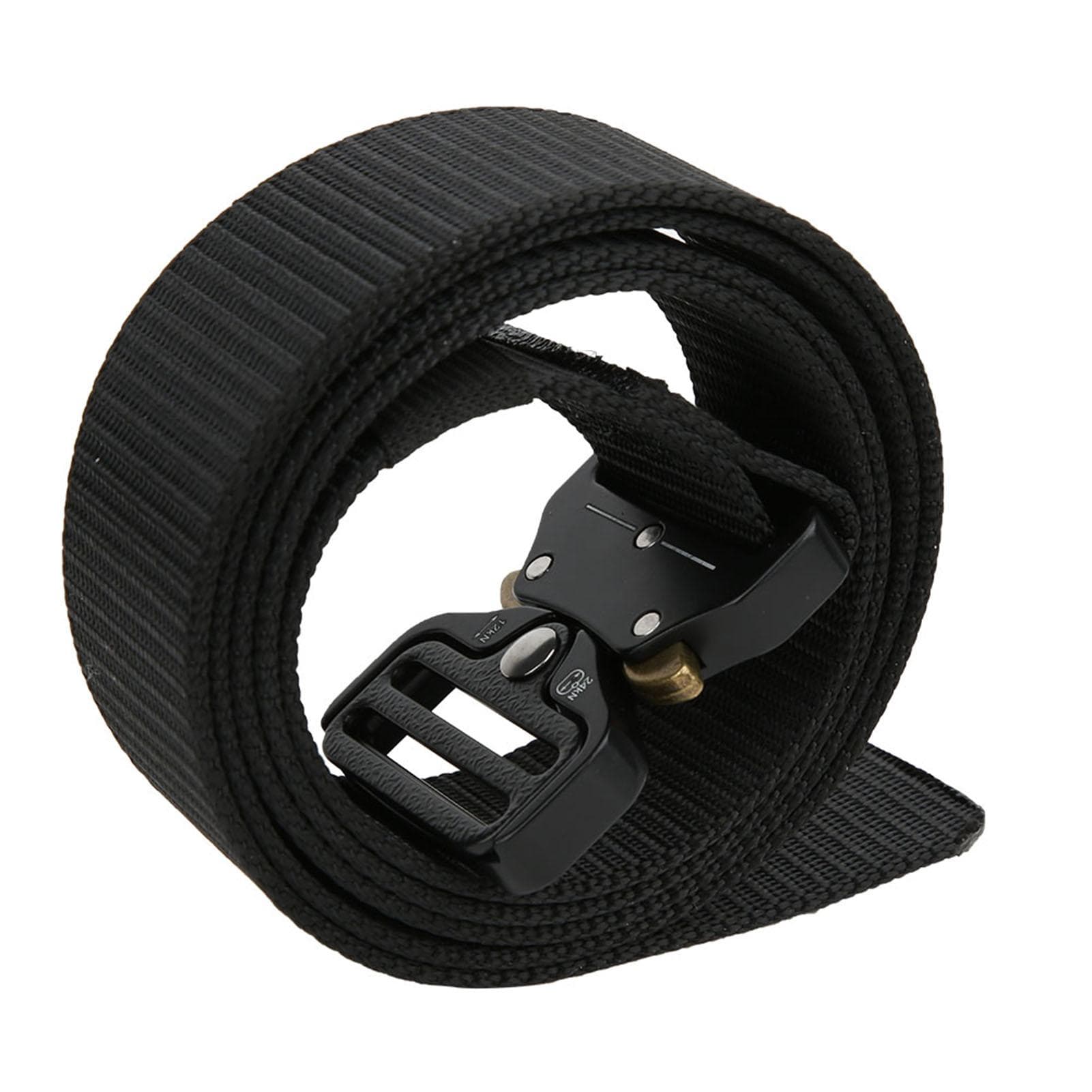 Nylon Outdoor Multifunction Rescue Rappelling Downhill Military Waist Belt Heavy Duty(black )