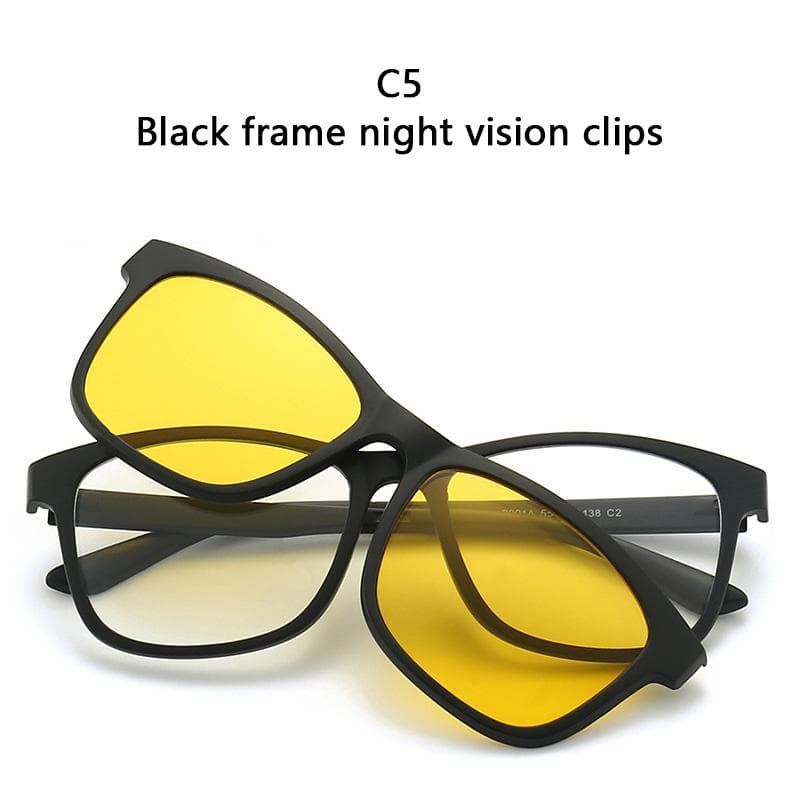 Magnetic Clip On Sunglasses Men Women 2 In 1 TR90 Optical Prescription Eyewear Frames Eyeglasses A pair of glasses