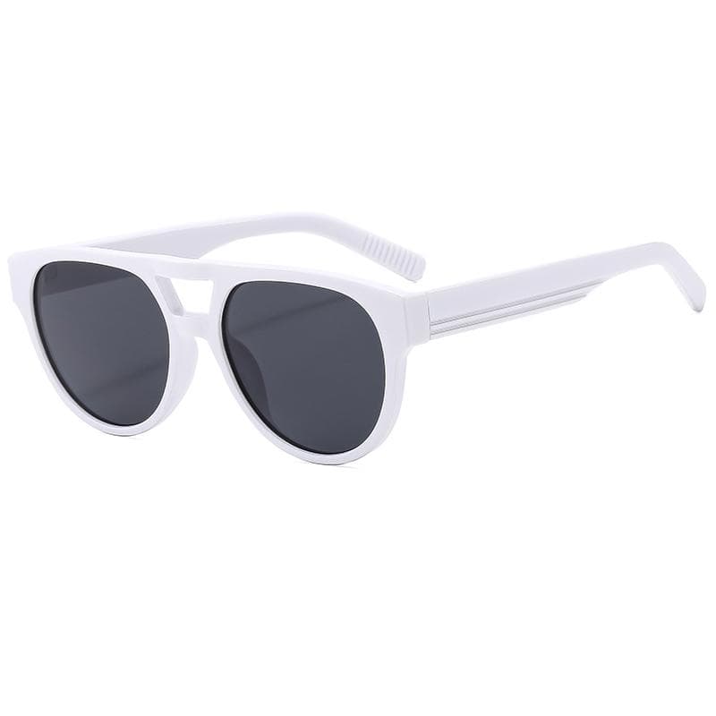 New Retro Women Oval Sunglasses Double Bridge Design Classic Black UV400 Protection Fashion Sun Glasses