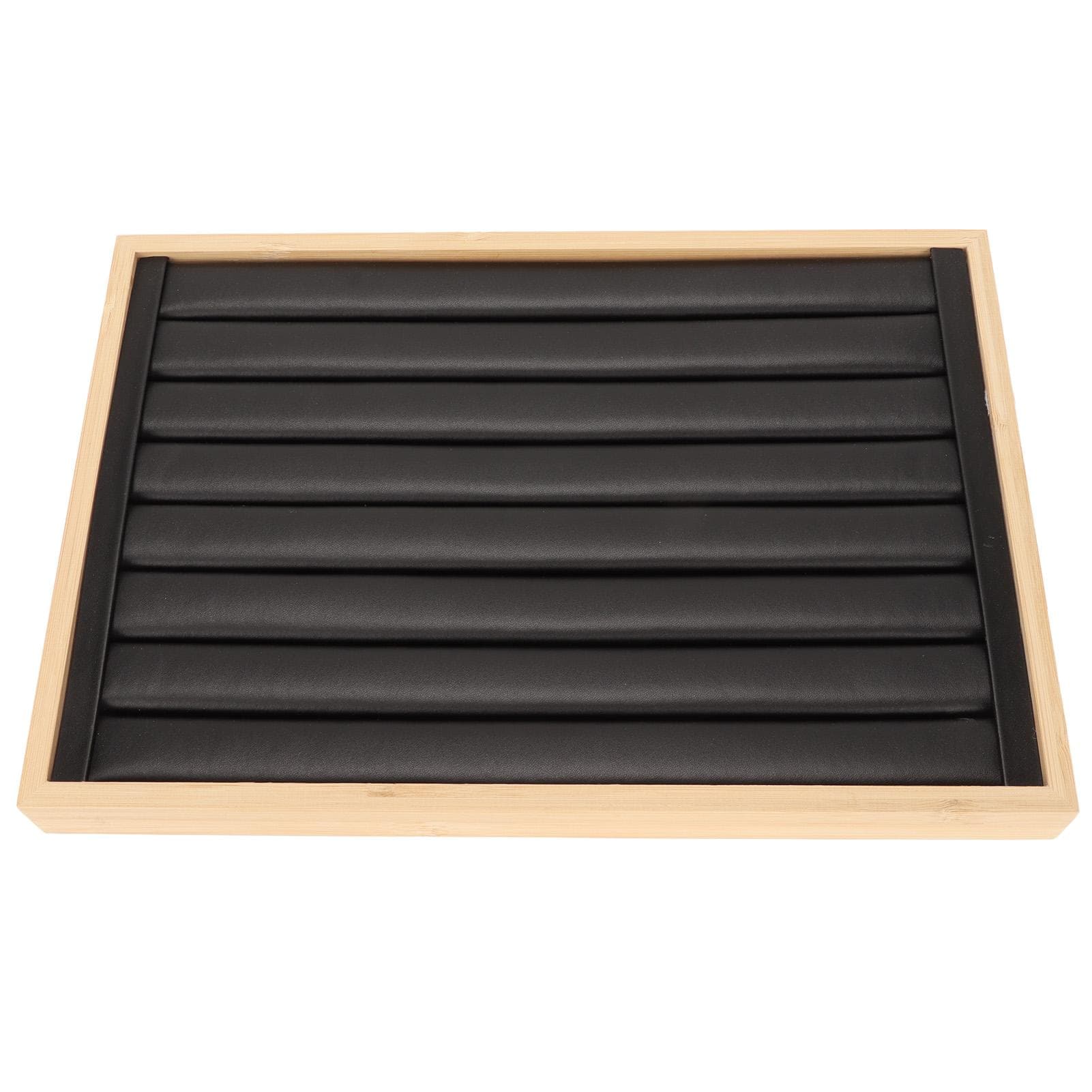 Stackable Jewelry Tray Organizer Storage Display Showcase Holder Box 7 Lines Black