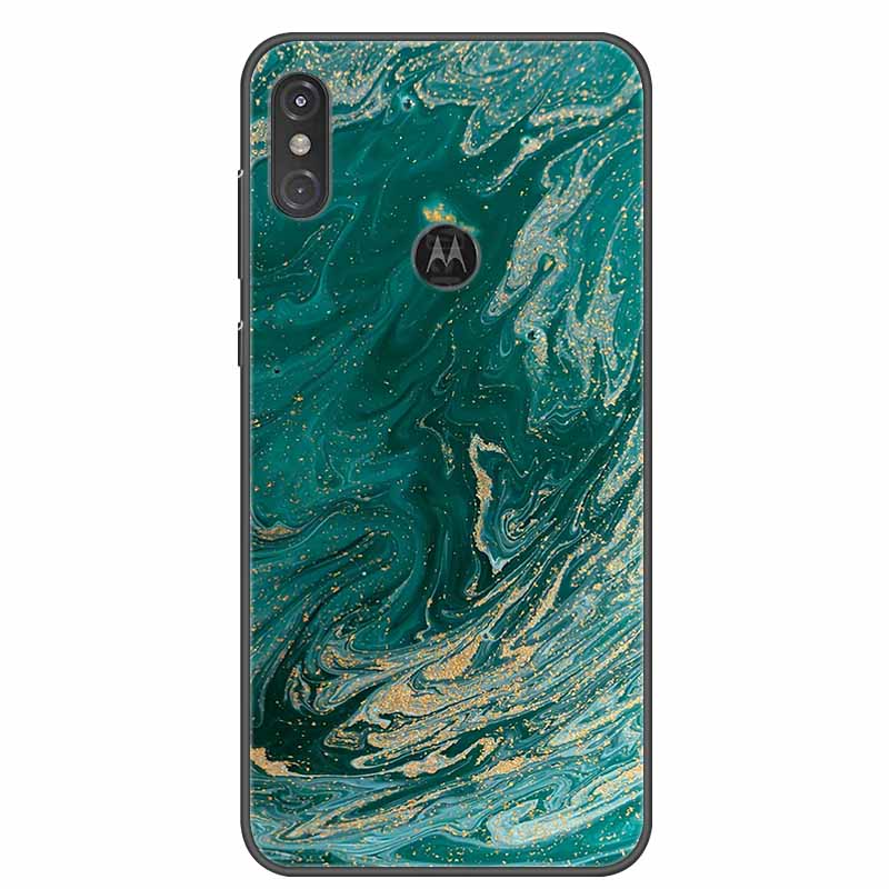For Moto One Vision Case Luxury Silicone TPU Soft Cover Phone Case For Motorola Moto One Action Macro Shockproof Marble Coque Moto One Action