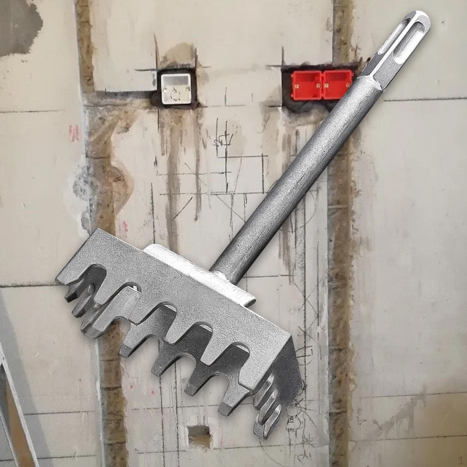Square Slot Cutter Electrical Box Hole Tool Fit 86 Type Outlet for Brick Electrician Steel Material