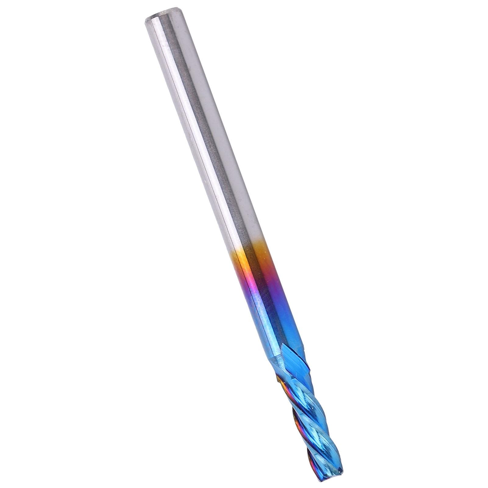 4Flute End Mill Tungsten Steel NanoBlue Coating CNC Straight Handle Milling Cutter(3.175 x 2.5 x 8 )