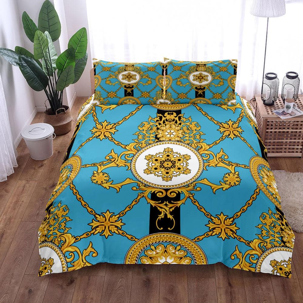 Baroque Mandala Vintage Mansion Duvet Cover Set King Queen Double Full Twin Single Size Boys Bed Linen Set 140x200cm 3pcs