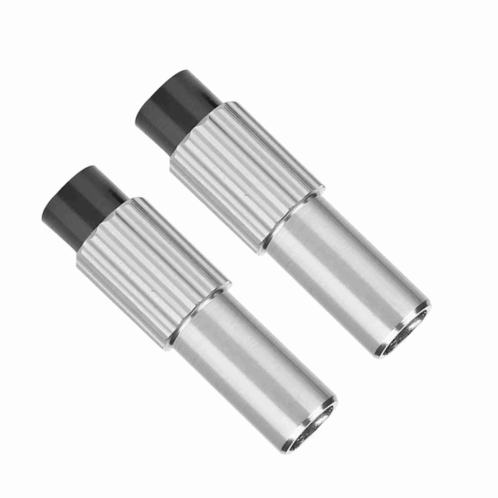 1 pair Bike Brake Cable Gear Shift Connector Line Regulator Adjuster Cap (titanium color)