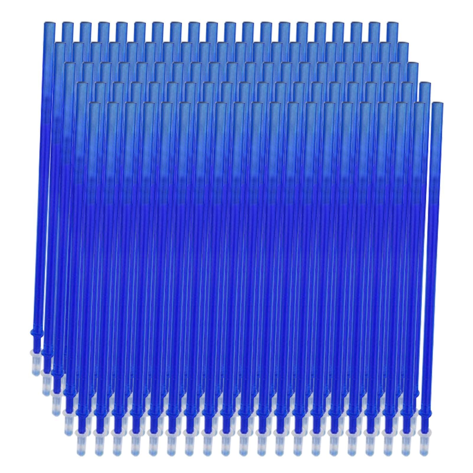 10/50 Pieces Ink Erasable Gel Ink Pen Refills Fine Point 0.5mm Replacement Gel Pen Refills 100pcs blue
