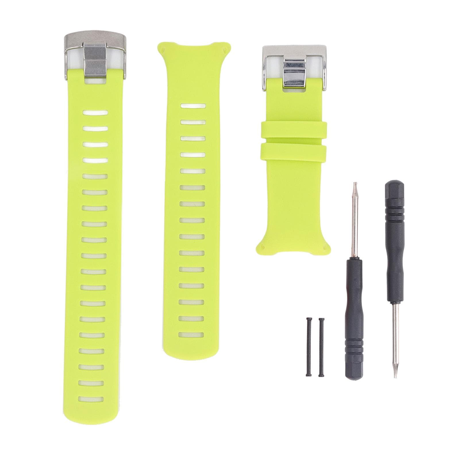 Watch Band Replacement for Suunto D4 D4i Novo Adjustable Soft Silicone Stainless Steel Clasp green