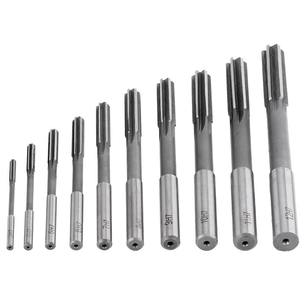 10pcs HSS H7 Straight Flute Reamer Machine Cutter 3456789101112mm