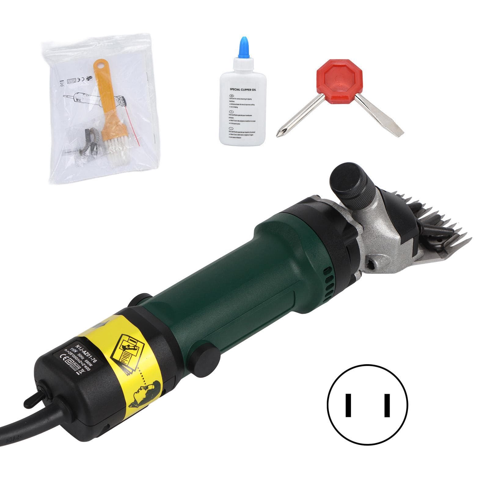 690W Electric Sheep Shears 1?6 Speed Adjustable 2400r/Min Wool Grooming Clipper Farm AccessoryUS