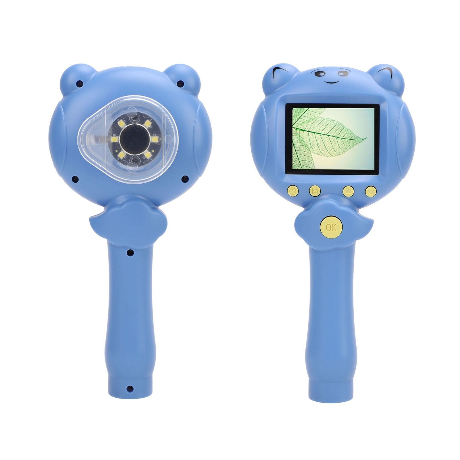 Kids Handheld Microscope 2.5K 48MP Portable 2inch Screen 8X Zoom Digital Microscope for Educational pink