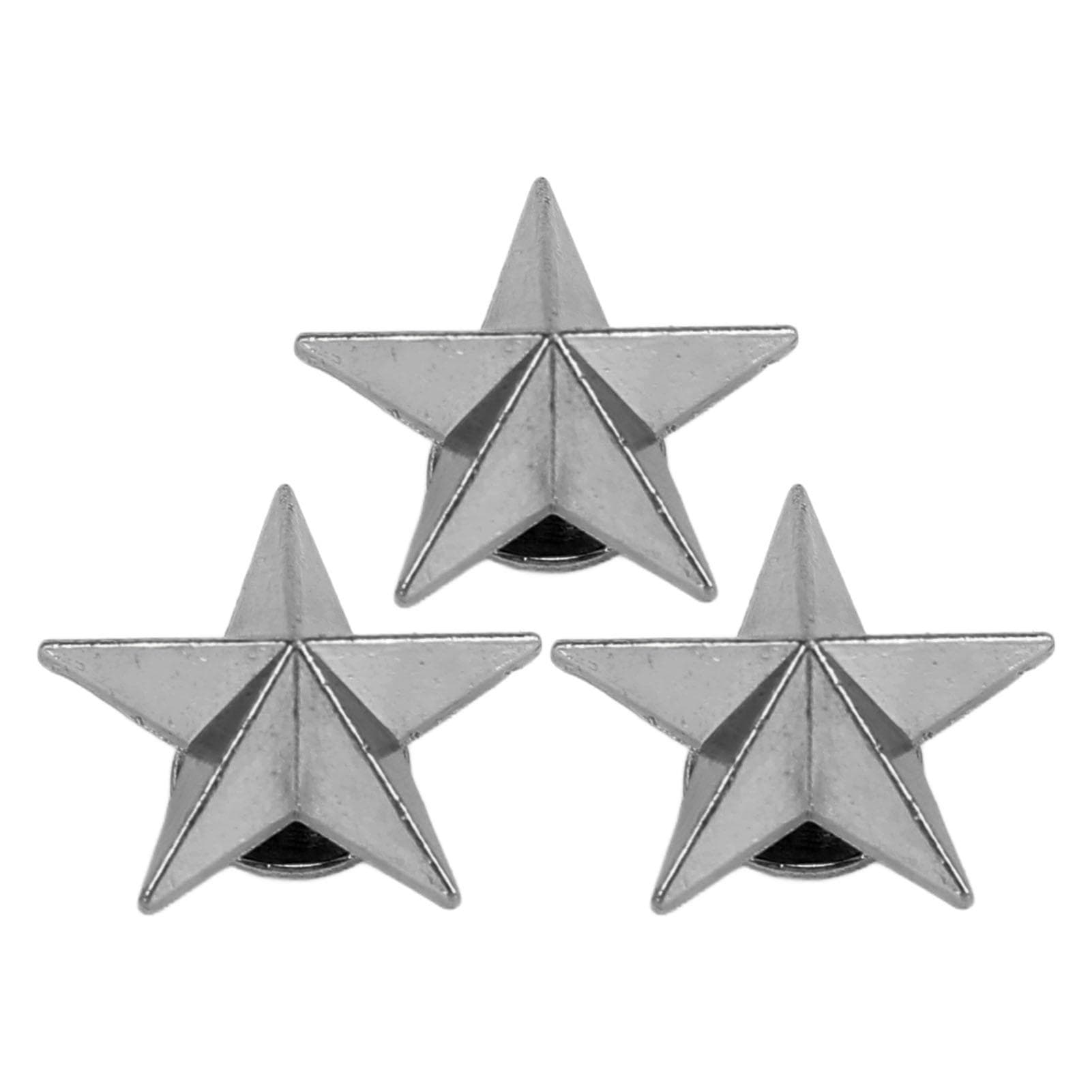 50 Set 5 Pointed Star Rivets Alloy 16mm Star Studs with 4mm Slot Screws for Leathercraft Clothing gray