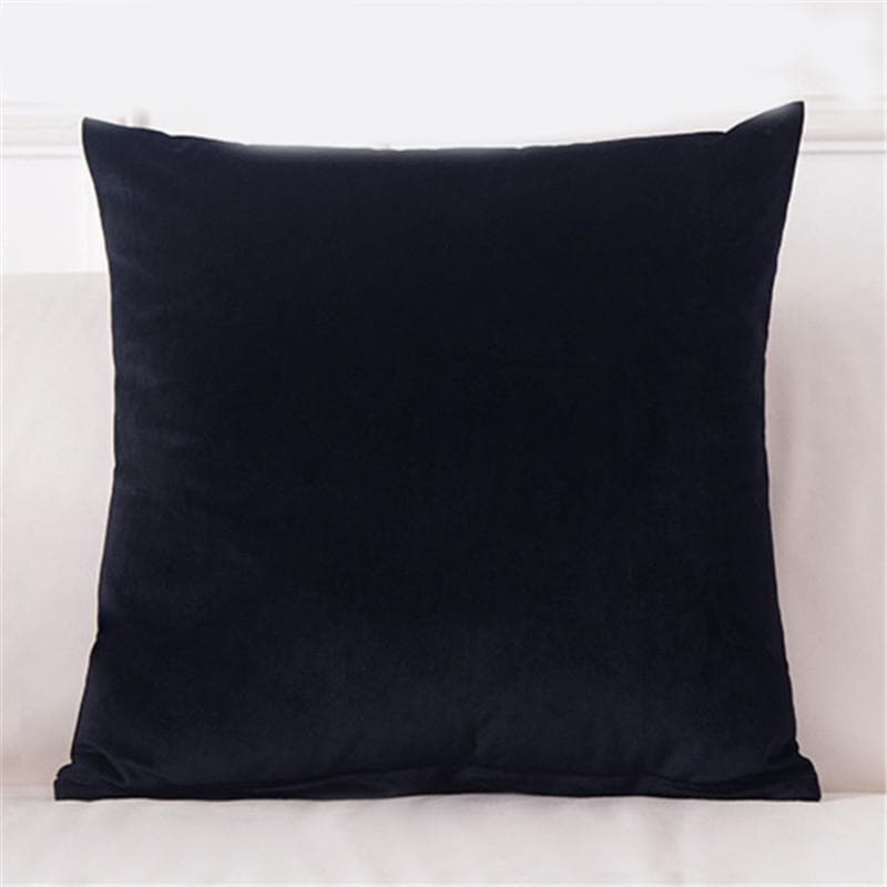 Plain Cushion  Home 16  18  20  22  24   Large Velvet  Case  Backrest Sofa Decor Cover  Pillow 40*40 black