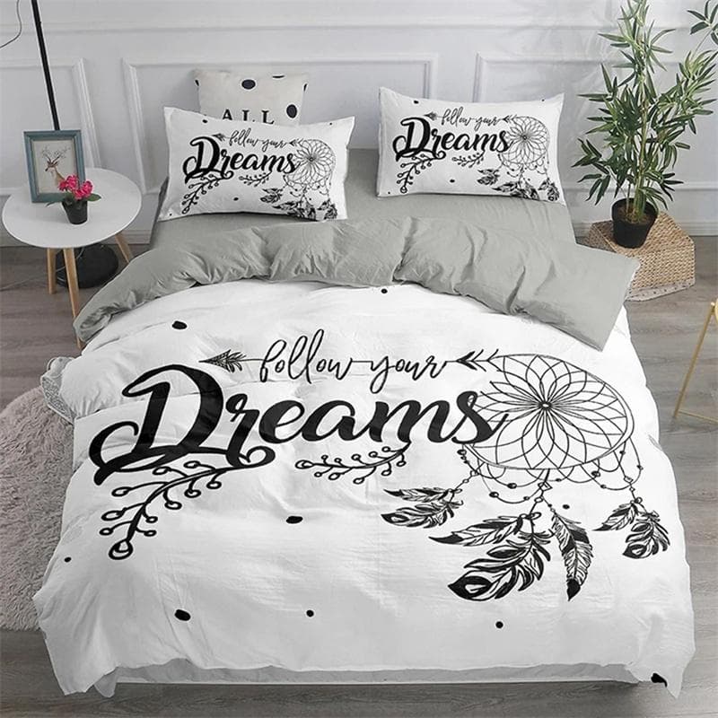 Dream Catcher Bedding Set Elegant Bohemian Duvet Cover Queen Twin Full Ethnic Quilt Cover Single Double King Comforter Bed Cover 175X220cm-3pcs