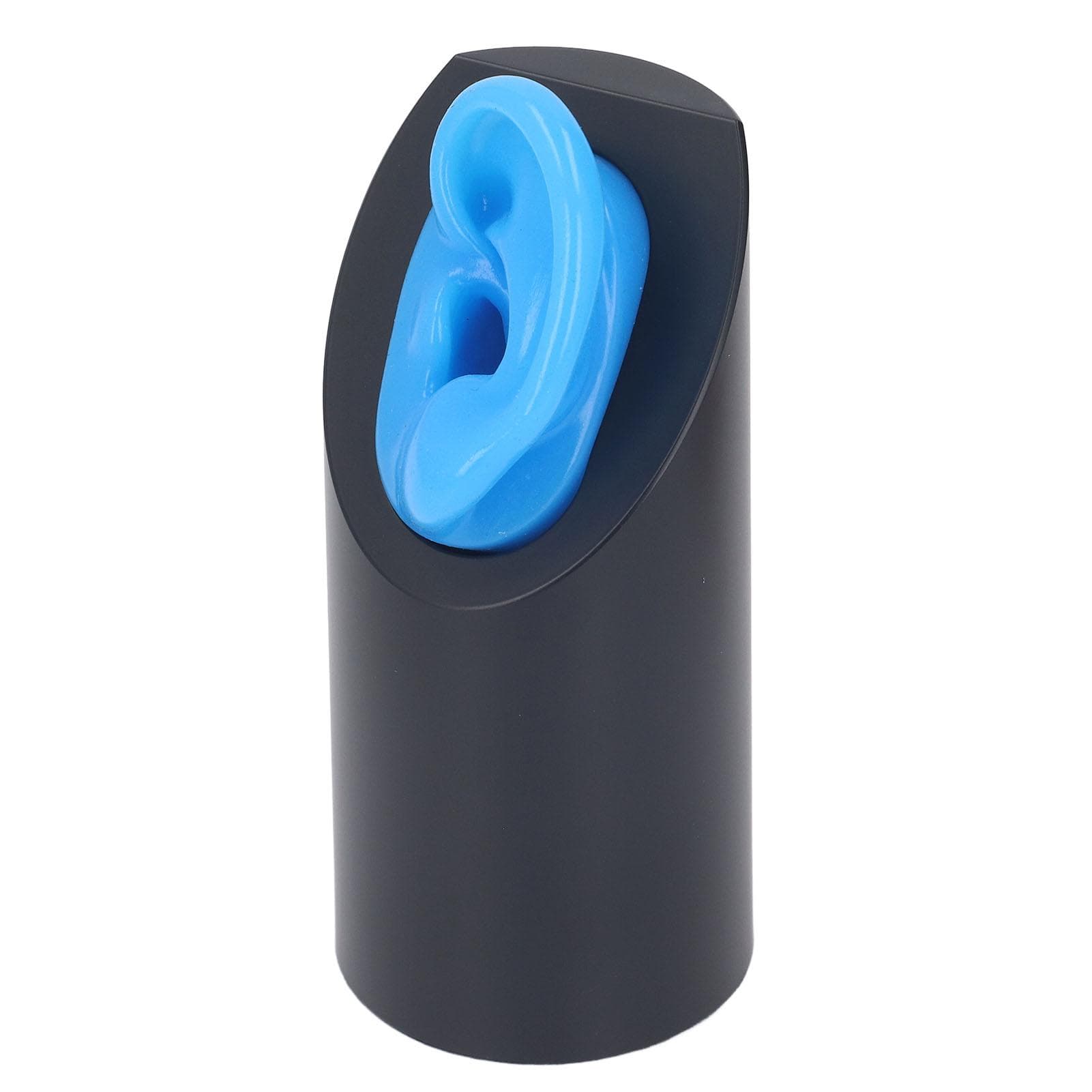 Silicone Ear Model Realistic Soft Artificial Simulation Ear Model with Display Stand for Teaching Left ear