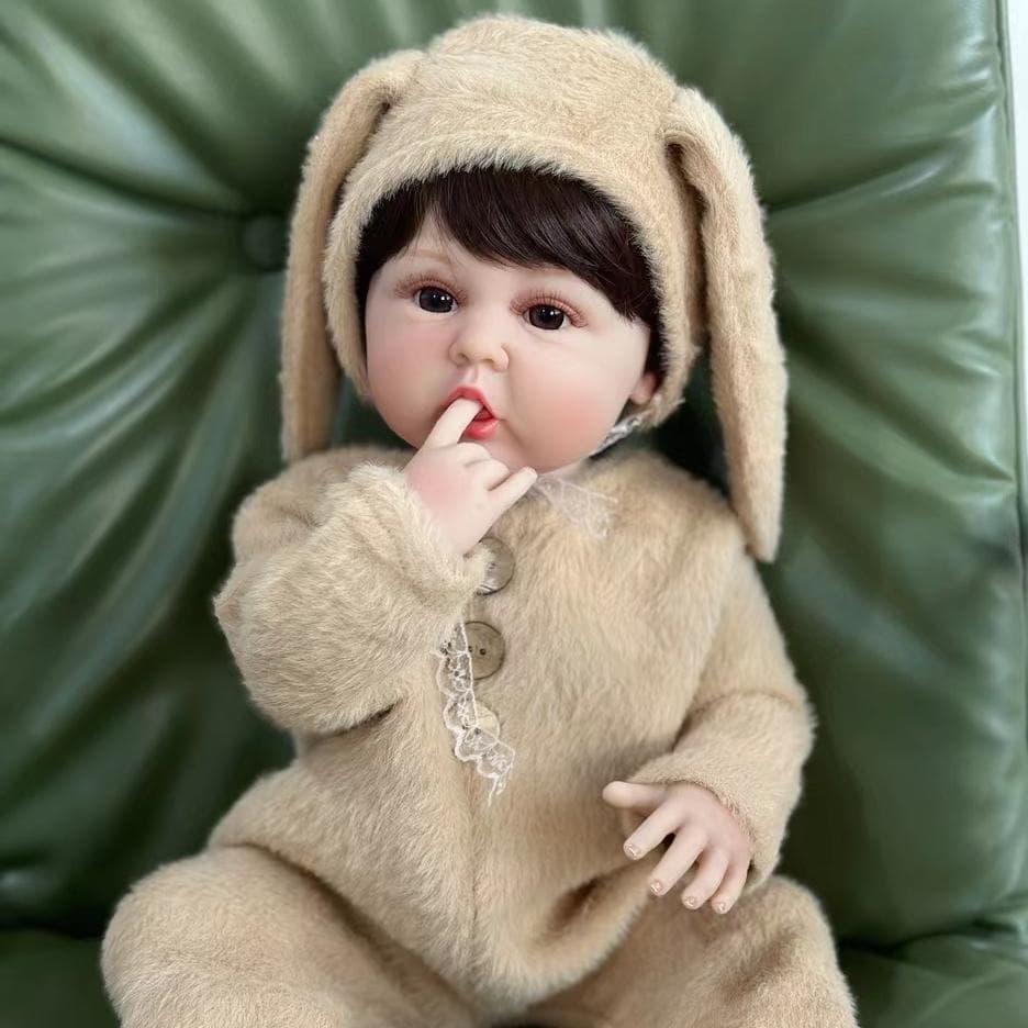 55CM Reborn Baby Boy Doll Toy Soft Full Silicone Body For Girl Lifelike Vinyl Newborn Bebe Child Dress Up Gift