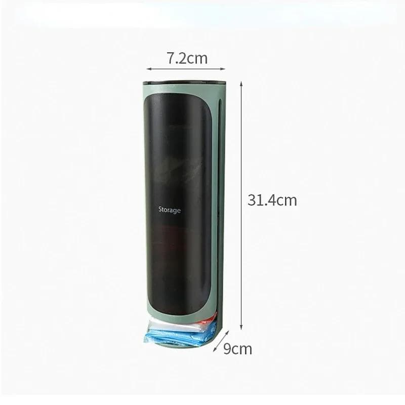 Wall Hanging Plastic Bag Storage Garbage Bag Storage Box Rack Kitchen Bathroom Garbage Bags Organizer Trash Bags Dispenser Box green