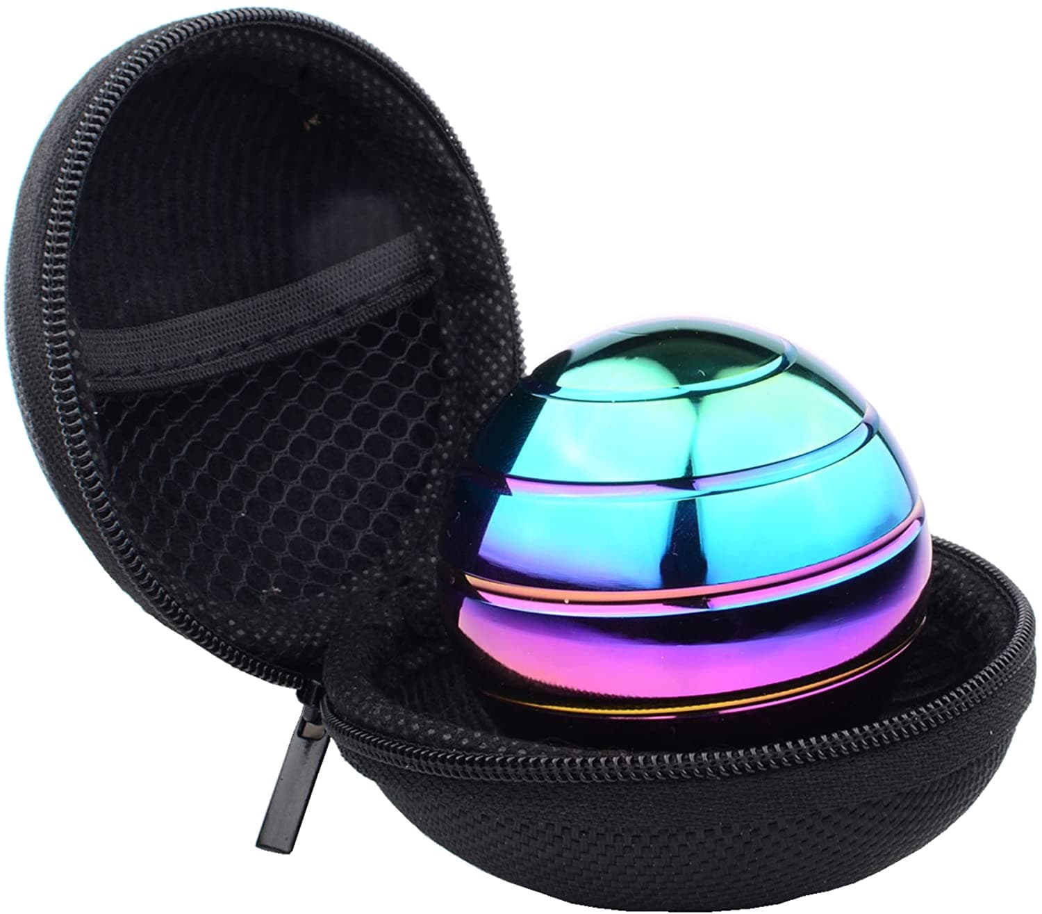 Kinetic Desk Toys, Full Body Optical Illusion Spinner Ball, Large Longer Time Spinning Top, Ideal for Parties Holidays Classrooms Office Toys 40mm multicolour